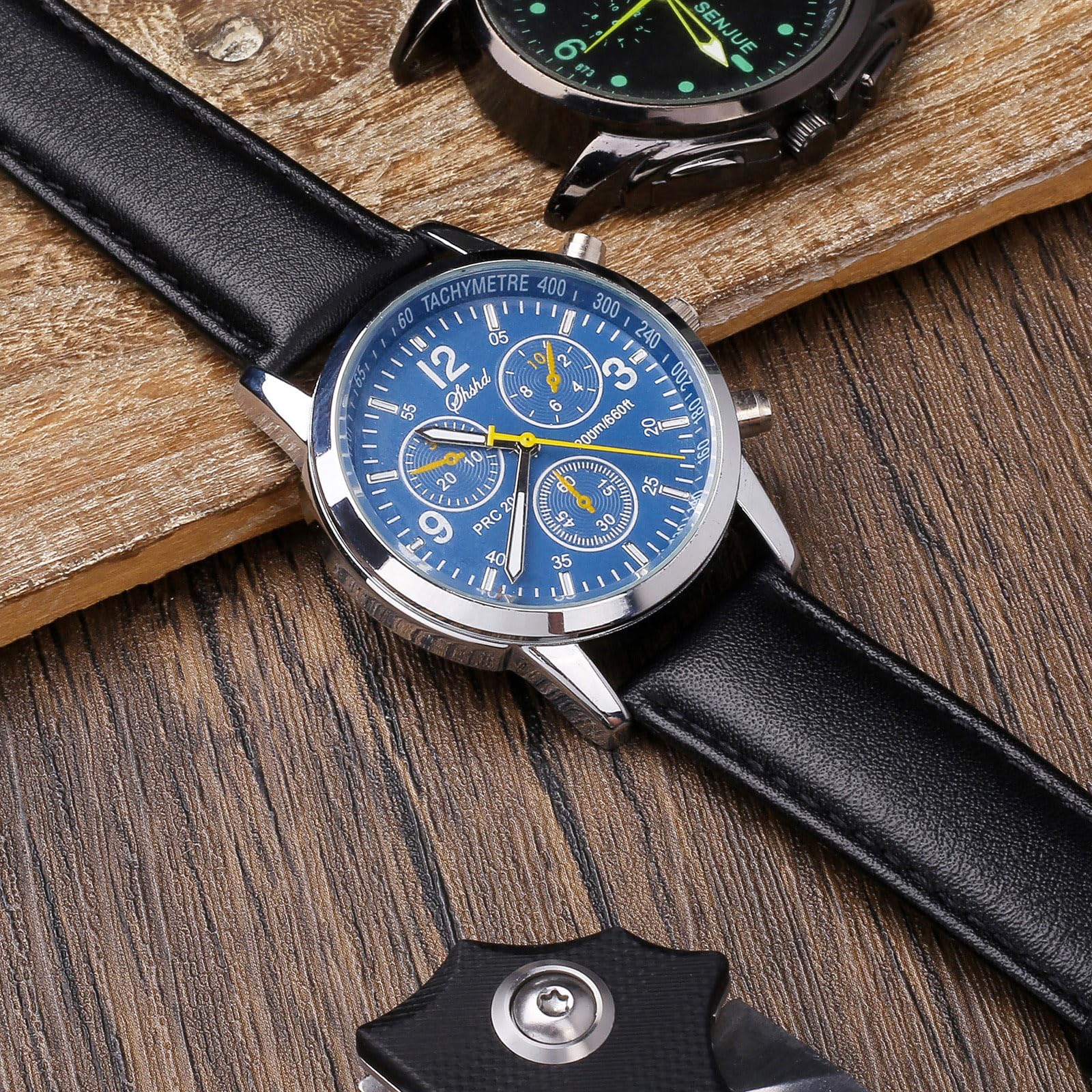 Berfine 20mm Black Calf Leather Watch Band Replacement,Extra Soft Watch Strap for Men Women