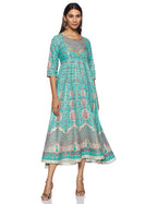 Aurelia WomenS Synthetic A-Line Maxi Dress (20Fea11393-501475_Green_Large)