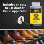 Fiebing's Leather Sole & Heel Black Edge Dressing (4 oz) - High Gloss Shoe Dressing for Leather Soles and Heels - Provides a Pro