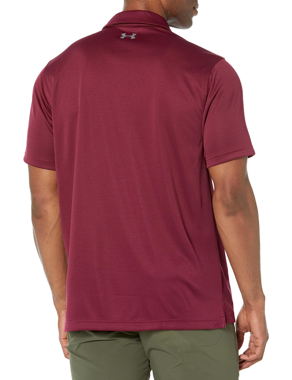 Under Armour Men's Tech Golf Polo, Maroon (609)/Graphite, Large Tall