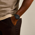 Fossil Men's Neutra Quartz Stainless Steel and Leather Chronograph Watch, Color: Black (Model: FS5503)