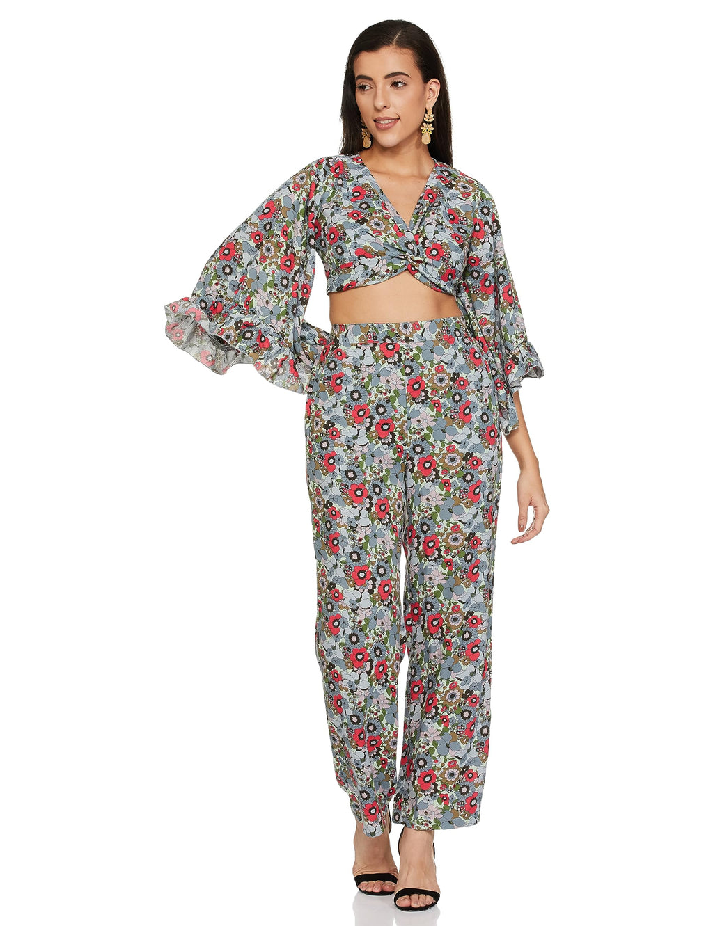 Ketch Women Top with Pant Green