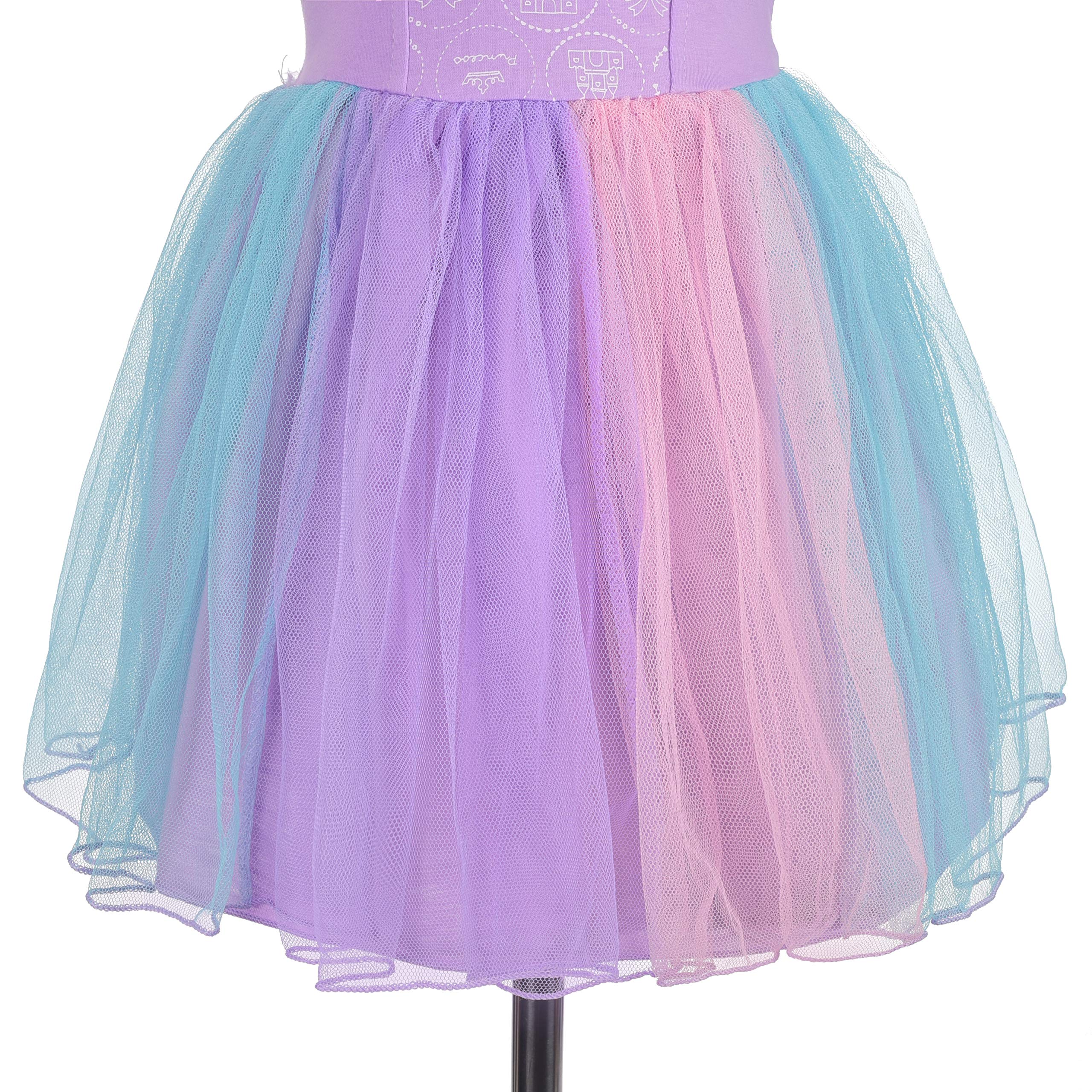 Dressy Daisy Princess Mermaid Dress Up Clothes Halloween Fancy Party Tulle Skirt Summer Outfit for Toddler Girls Size 4T, Style