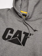 Caterpillar Men's Trademark Hoodies with Embroidered CAT Front Logo, S3 Cord Management System and Pouch Pocket, Dark Heather Gr