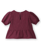 Beebay Kids Girls Pinstriped peplum co-ord set Maroon