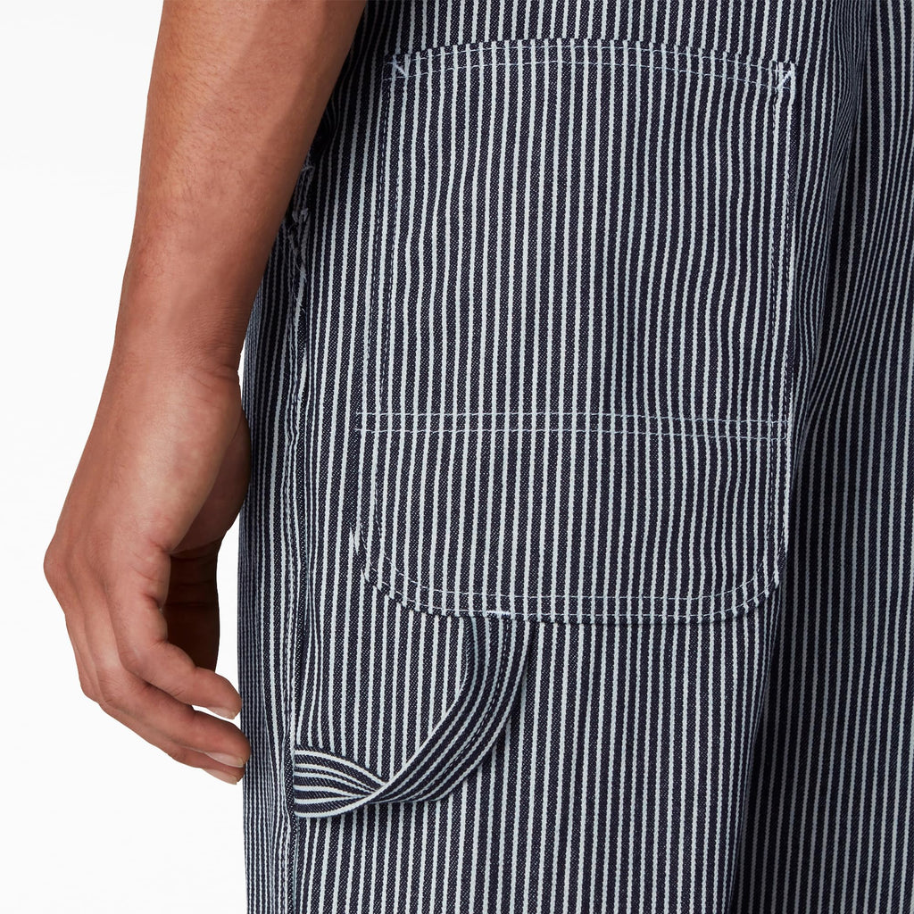 Dickies mens Hickory Striped Bib overalls and coveralls workwear apparel, Hickory Stripe, 40W x 30L US