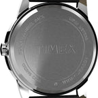 Timex Men's Easy Reader 38mm Watch - Silver-Tone Case Blue Dial with Black Leather Strap