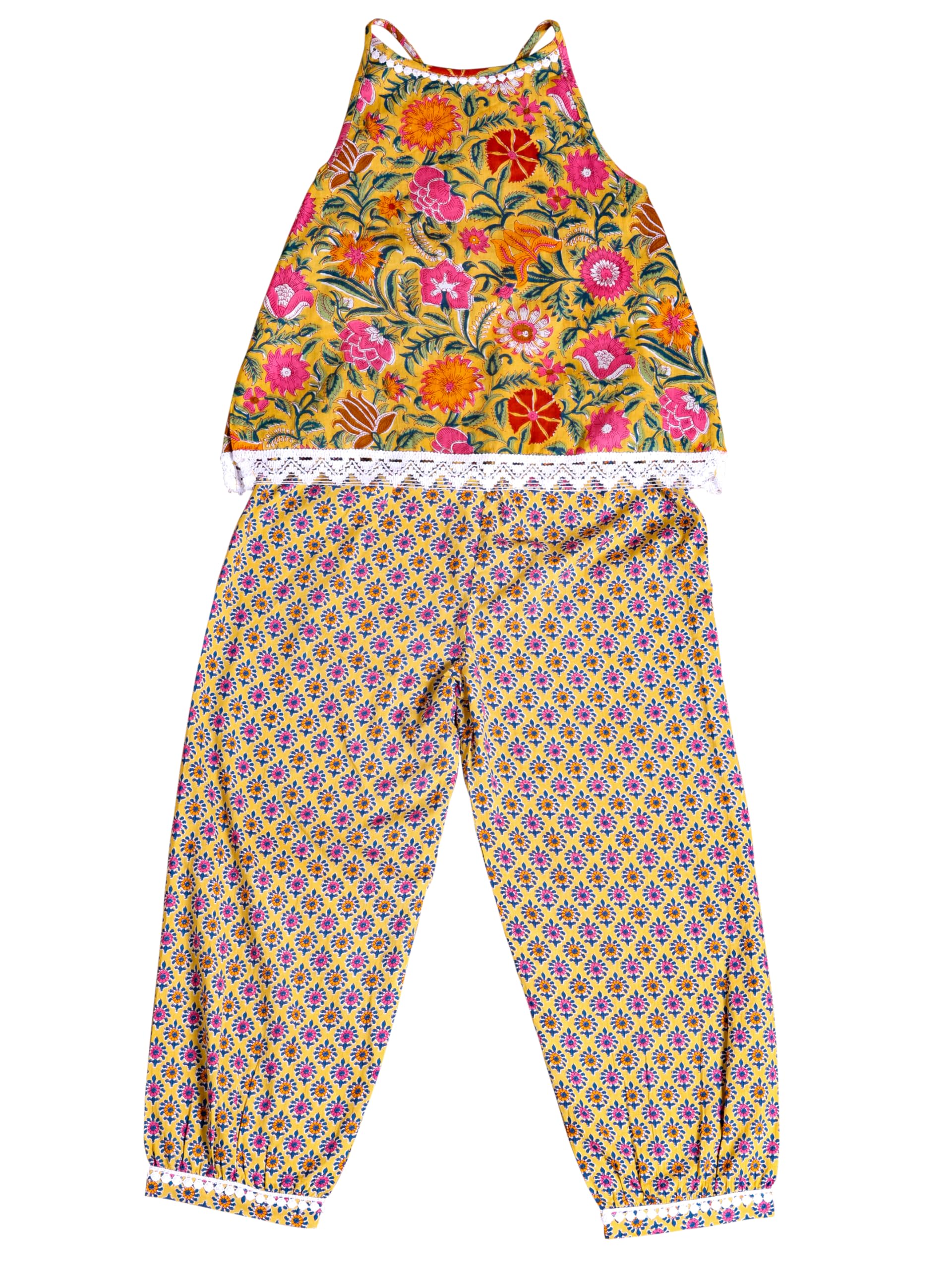 Libas GirlS Printed Co-Ords (90035K_Yellow