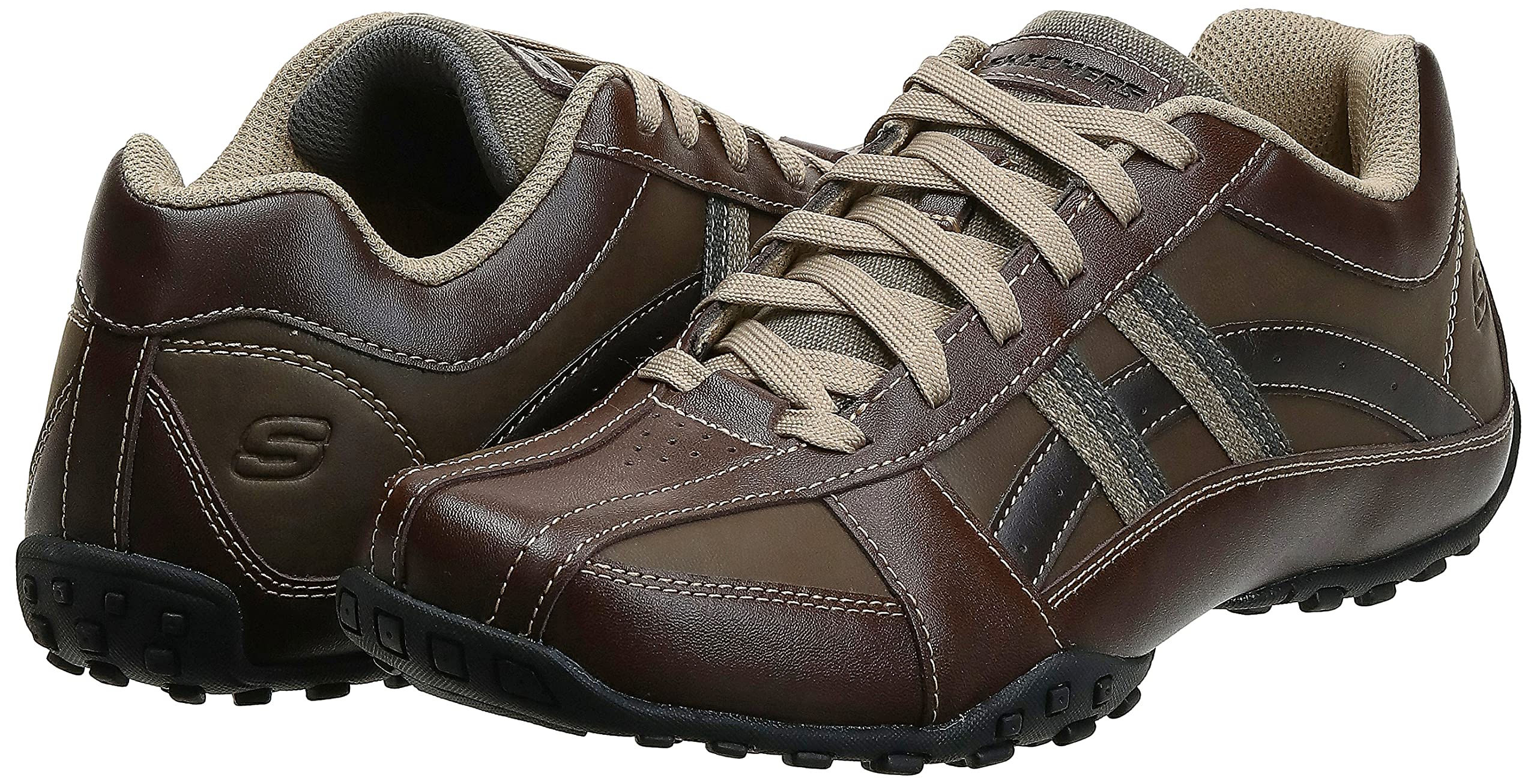Skechers USA Men's Citywalk Malton Oxford Sneaker,Brown,10 M US