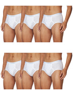 Hanes Men's 6-Pack FreshIQ Tagless Cotton Brief, White, Large