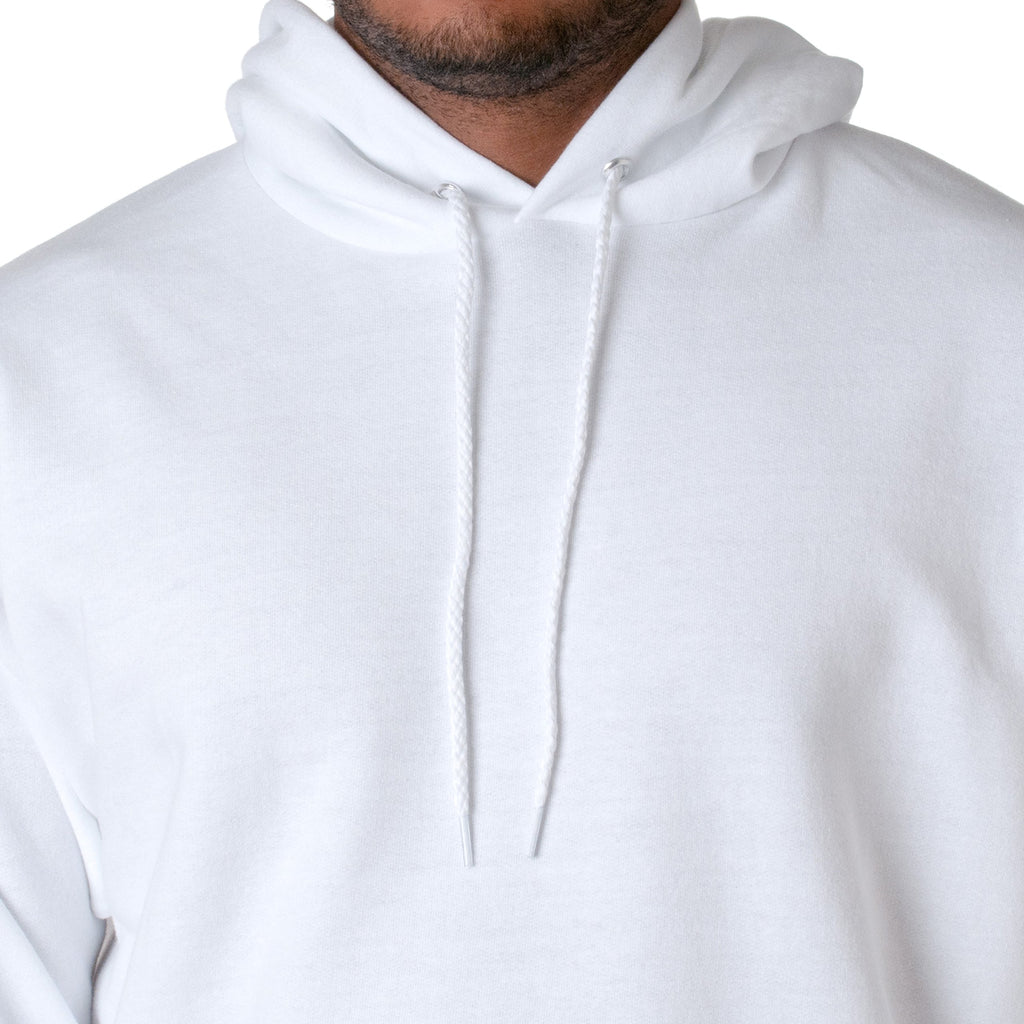 Unisex Ecosmart 5050 Pullover Hooded Sweatshirt - WHITE - S(D0102HI3MLU)