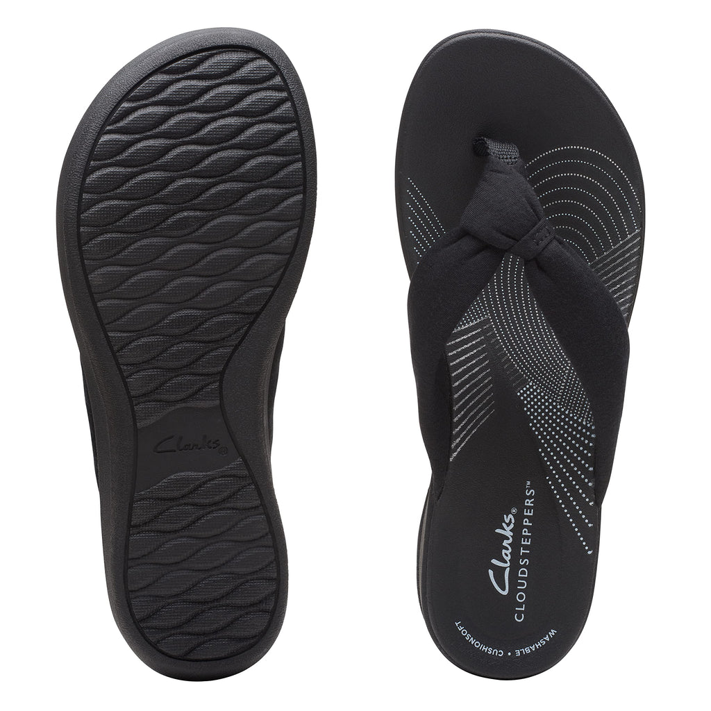 Clarks Women's Casual Sandal, Black/Black, 8