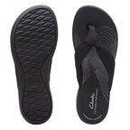 Clarks Women's Casual Sandal, Black/Black, 8