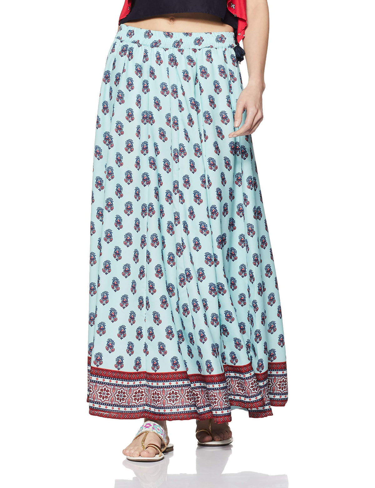 Aurelia Womens Full Maxi Skirt (18FEK60060-62942_S_Blue)