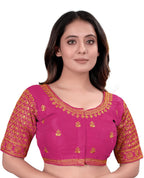 Pujia Mills Womens Blouse Readymade Blouse Embroidery Blouse Readymade Blouses for Women Readymade Blouses for Women Half Ready