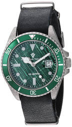 Christian Van Sant Men's CV5202B Montego Vintage Analog Display Quartz Black Watch