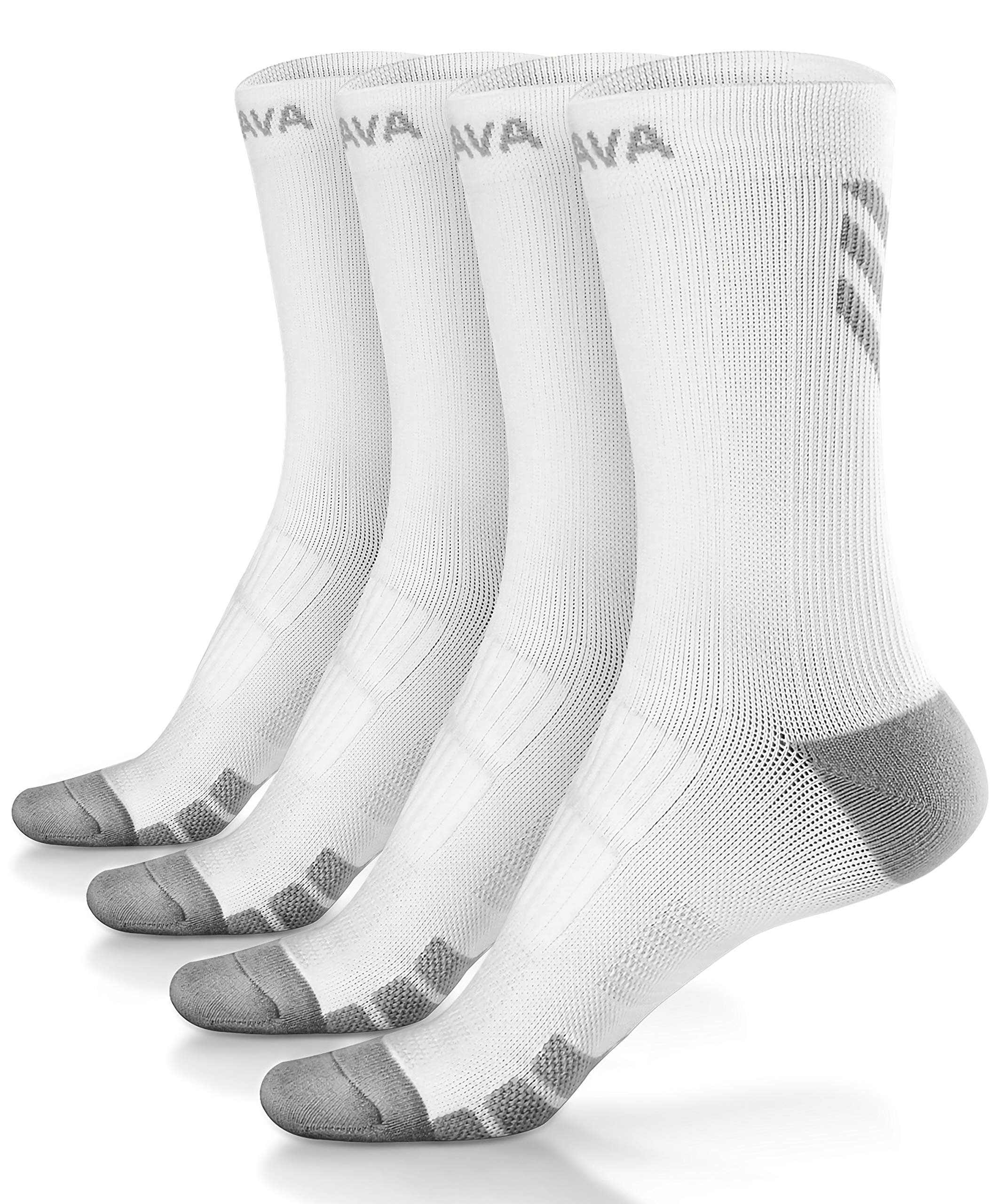 DOVAVA Dri-tech Compression Crew Socks 15-20mmHg for Men & Women, Athletic Fit Running Nurses Flight Travel Pregnancy Edema Diab