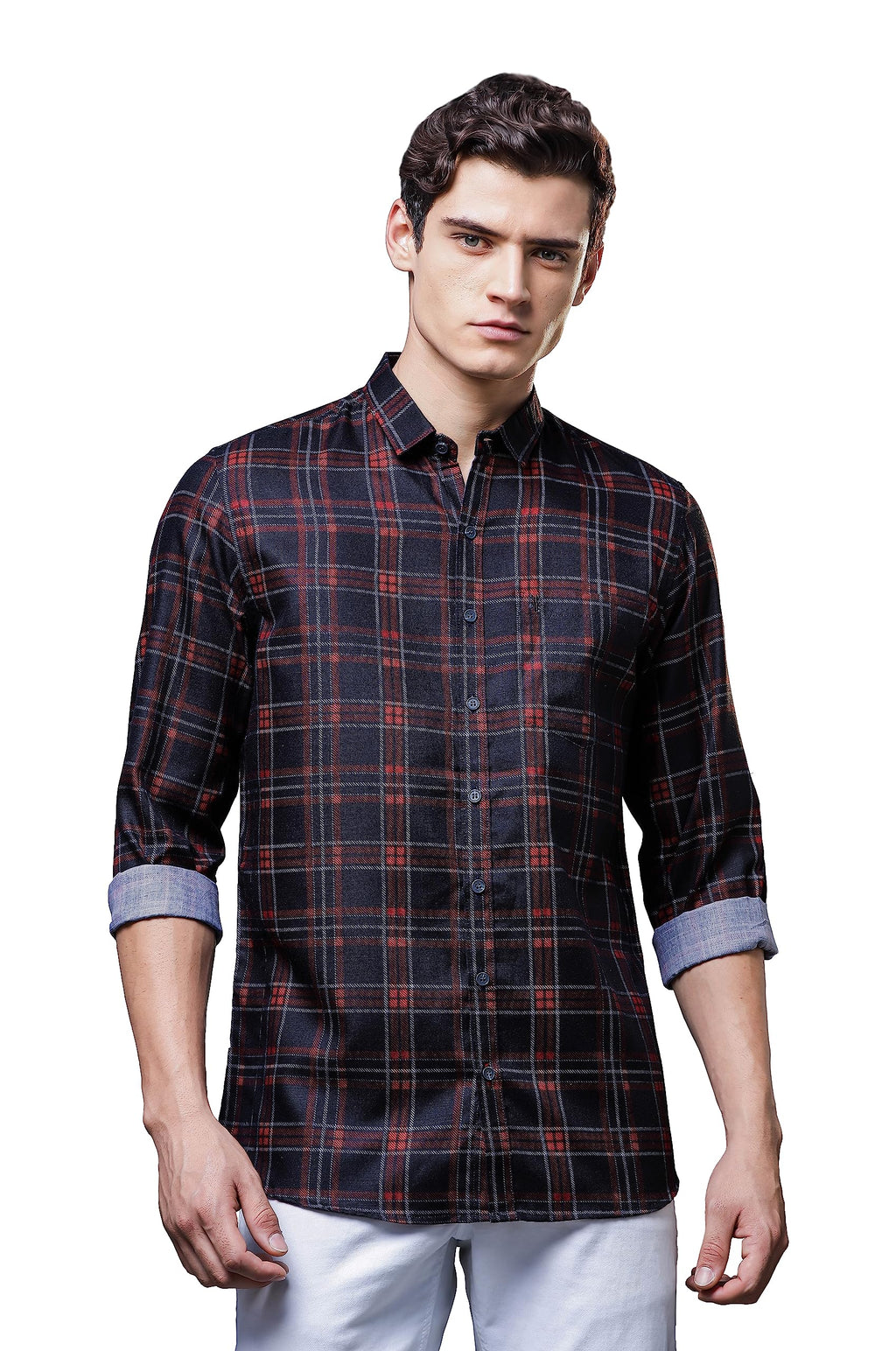 BE ACTIVE Mens Casual Cotton Blend Checkered Shirt || Casual Shirts for Men || Men Casual Shirt || Casual Wear Shirts (CCH0162-