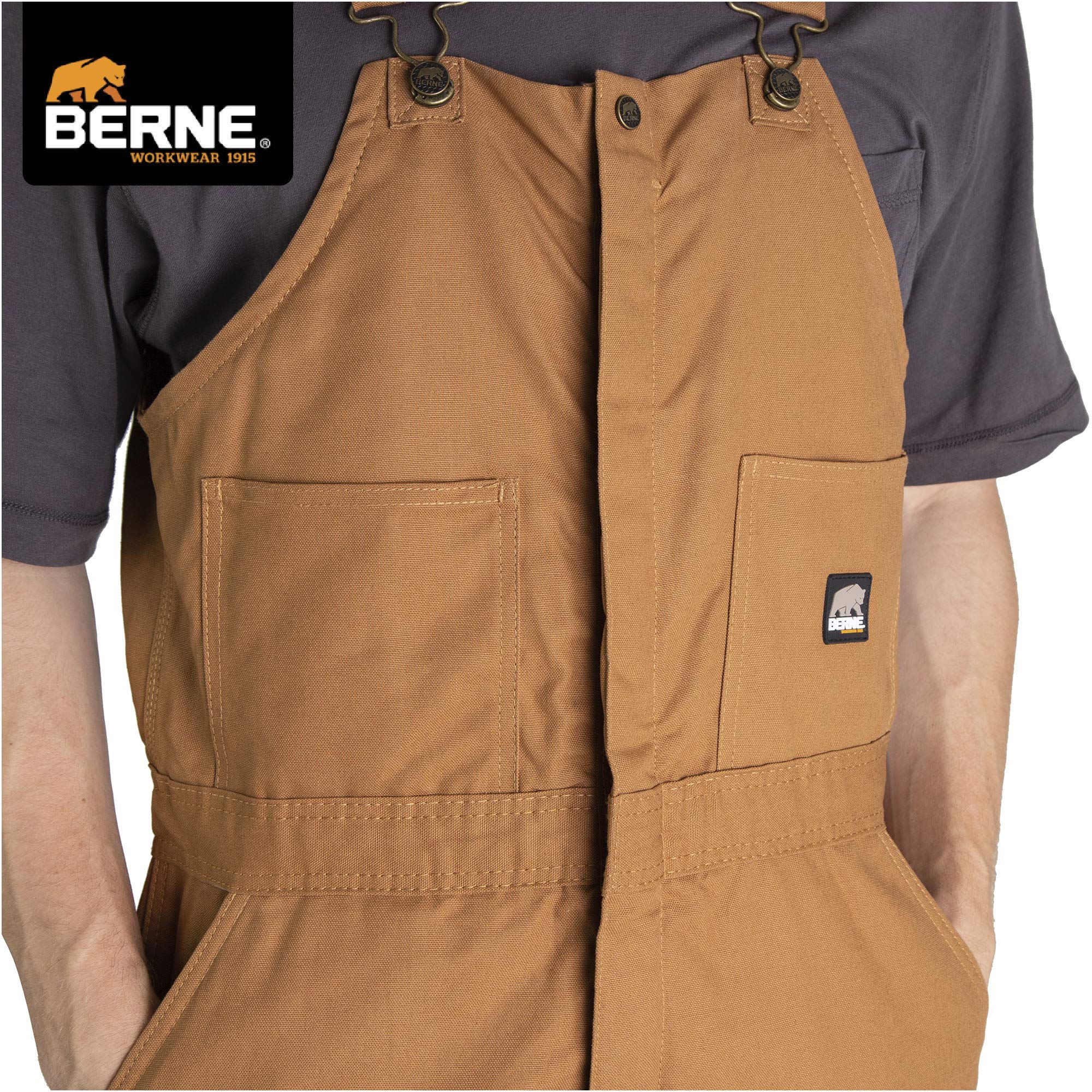 Berne Men's Heritage Insulated Duck Bib Overall, Medium Tall, Realtree Edge