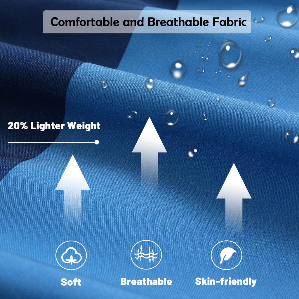 KAILUA SURF Mens Swim Trunks Long, Quick Dry Mens Boardshorts, 9 Inches Inseam Mens Bathing Suits with Mesh Lining