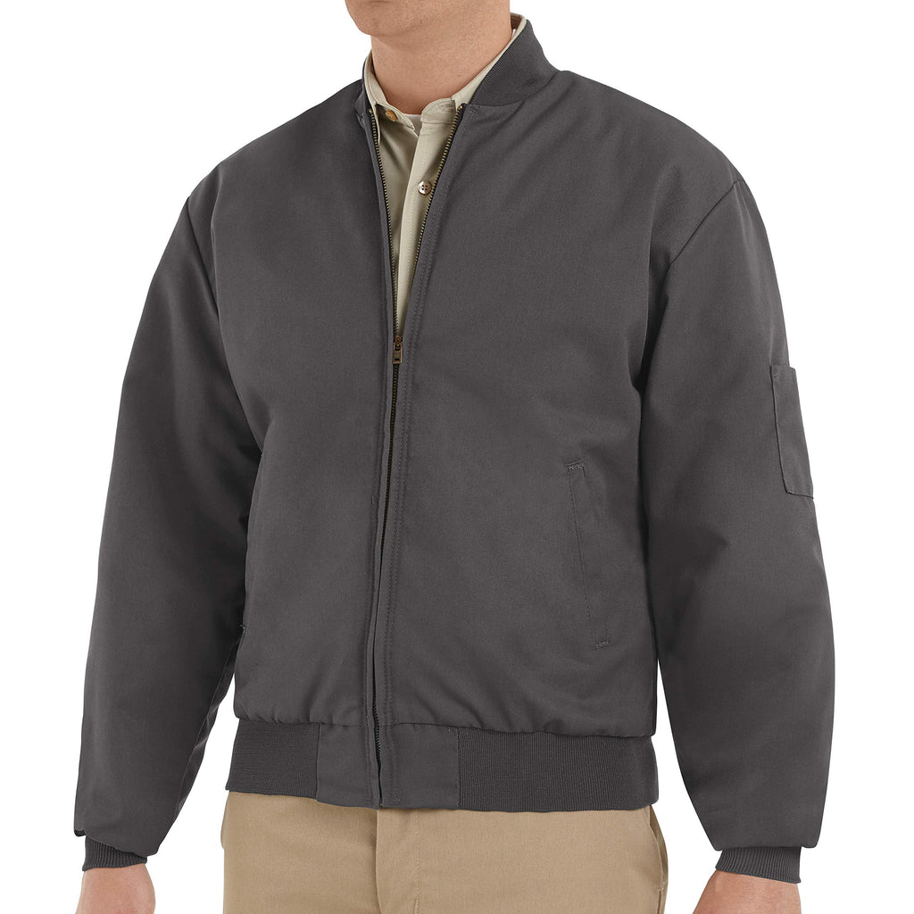 Red Kap Men's Solid Team Jacket, Charcoal, Small