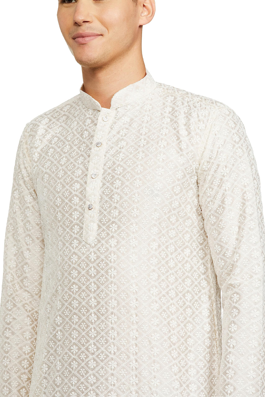 Be Active MenS Traditional Embroidered Lucknowi Full Sleeves Kurta || Cotton Kurta For Men || Men Kurta For Wedding || Kurta Fo
