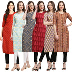 Pinkmint WomenS Crepe Solid Regular Kurti (Ks01_Multicolor6