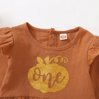 Shalofer Baby Girl Thanksgiving Outfit Pumpkin Thanksgiving Clothes 1st Birthday Bodysuit(Orange Pumpkin)