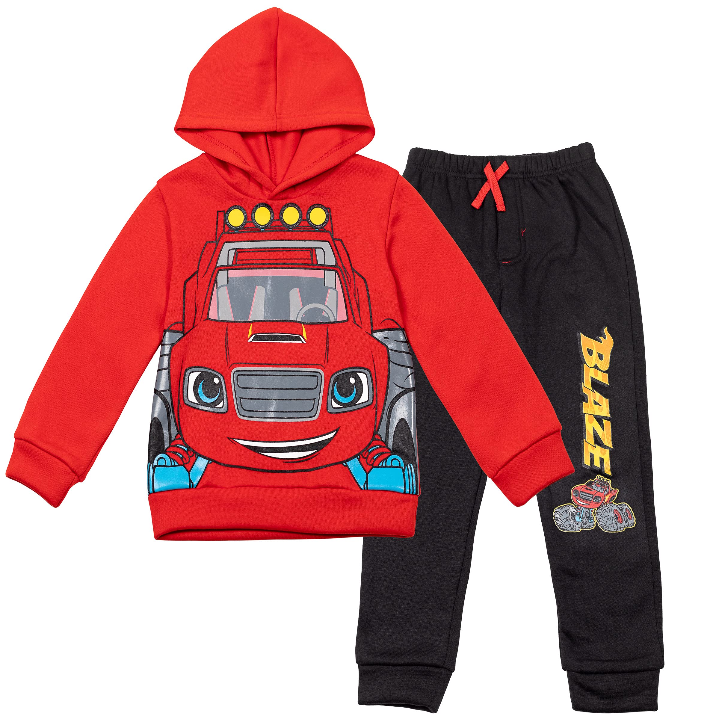 Blaze and the Monster Machines Toddler Boys Pullover Hoodie & Jogger Pants Red/Black 4T