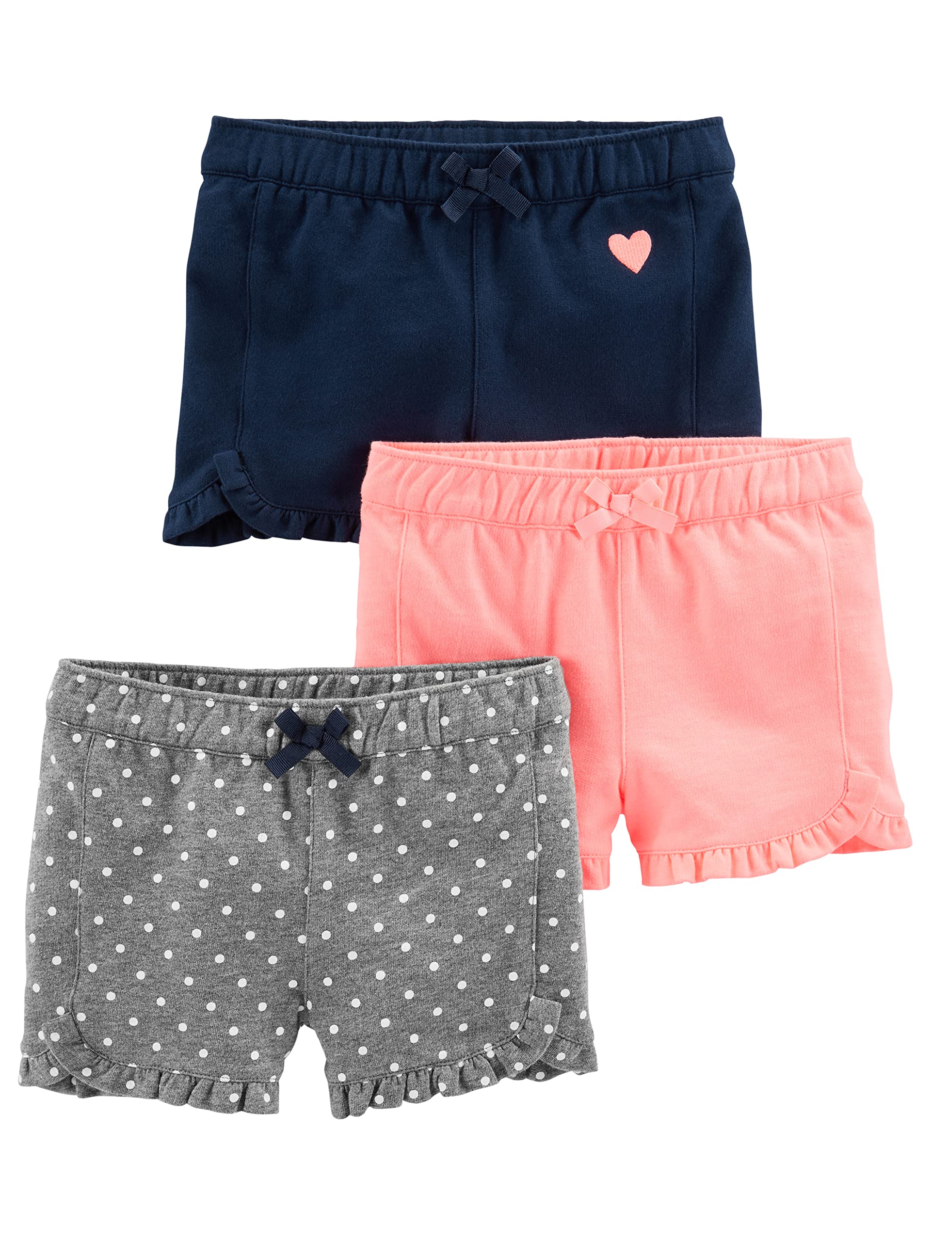 Simple Joys by Carters Baby Girls 3-Pack Knit Shorts-Like New Condition