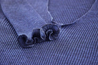 EGI Luxury Wool Silk V-Neck Long Sleeve Top. Proudly Made in Italy (1493)