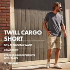 Wrangler Authentics Men's Big & Tall Premium Cargo Short (Bennard), Anthracite Twill, 44