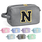 YOOLIFE Gifts for Grandma - Personalized Birthday Gifts for Grandma, Initial Makeup Bag, Monogram Make Up Bag for Women N