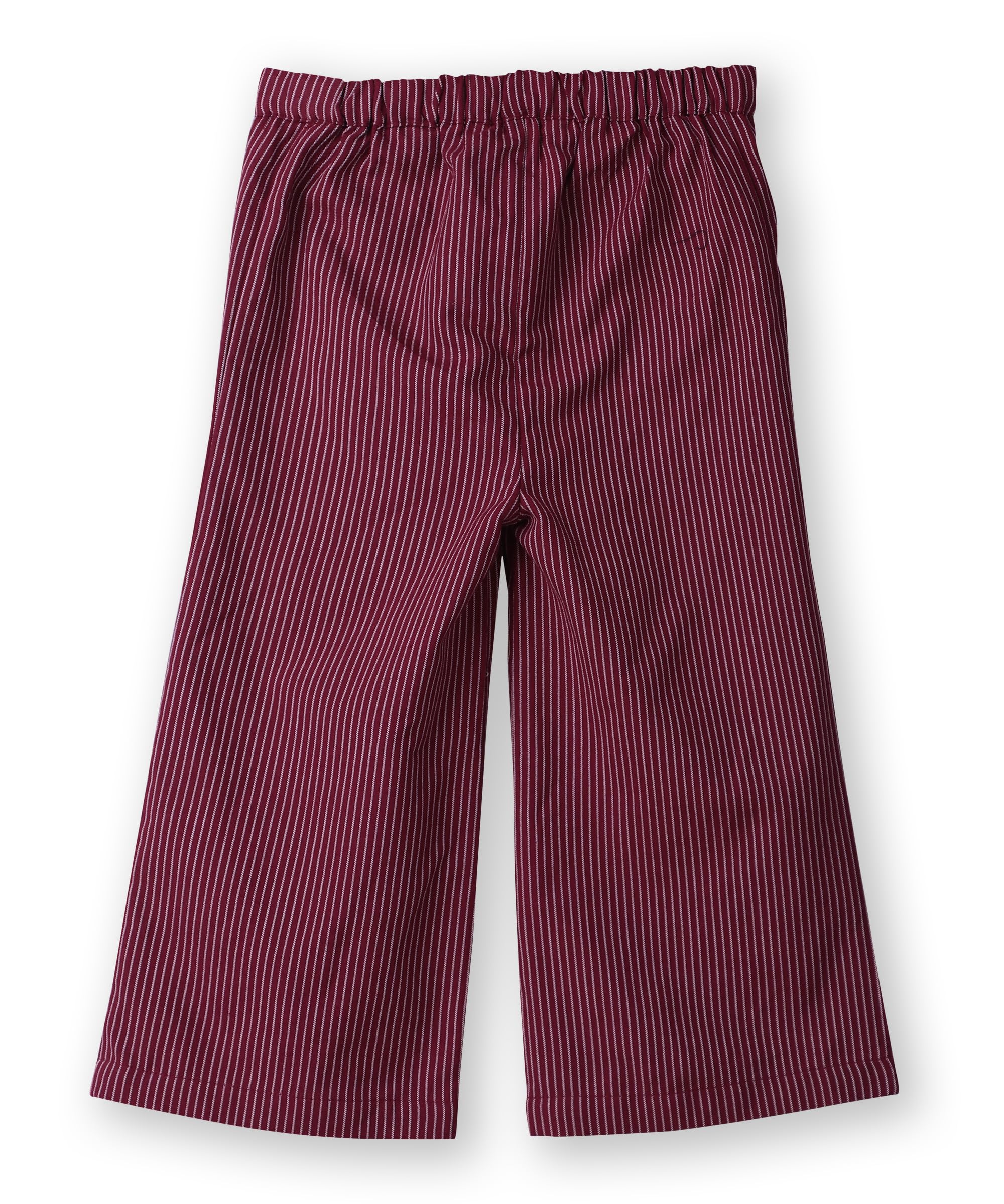 Beebay Kids Girls Pinstriped peplum co-ord set Maroon