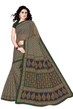 TAMAIRA FASHION Womens Plain Weave Cotton Saree Without Blouse Piece (802_Dark Green)