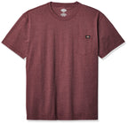 Dickies Men's Heavyweight Crew Neck Short Sleeve Tee, Burgundy Heather, Medium