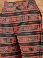 Ziyaa Women'S Pink Crepe Kurta And Pant Set