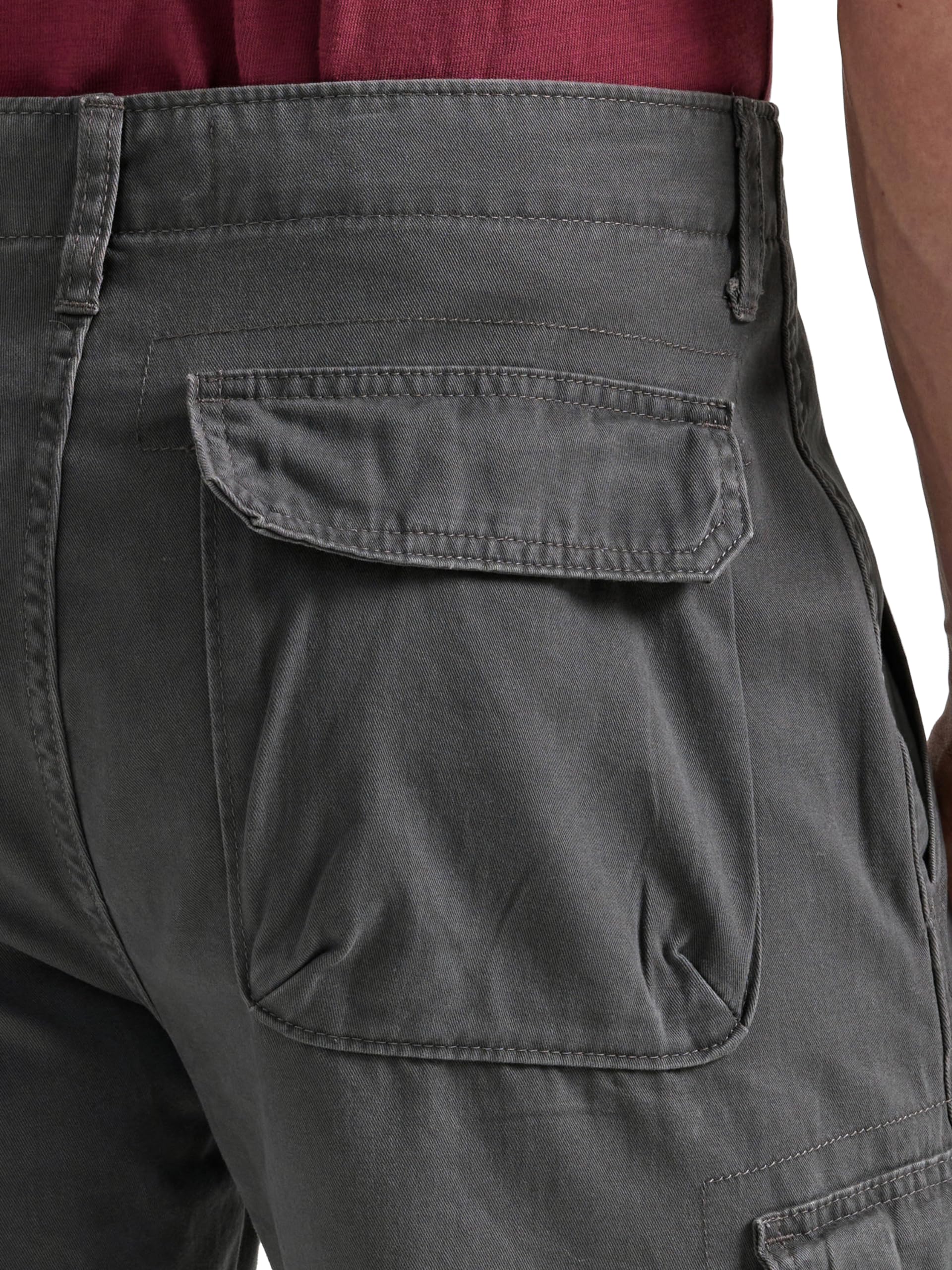 Wrangler Authentics Men's Big & Tall Premium Cargo Short (Bennard), Anthracite Twill, 44