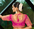 Pujia Mills WomenS Indian Ethnic Wear Designer Golden Codding With Matching Embroidered Work Round Neck Half Sleeve Readymade P