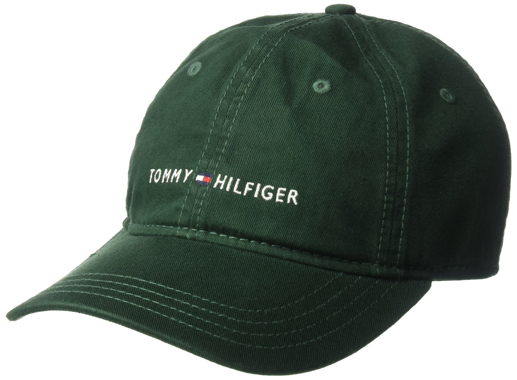 Tommy Hilfiger Mens Logo Dad Baseball Cap, Pine Grove, One Size