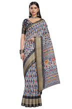 Glory Sarees Womens Cotto Silk Saree With Blouse Piece