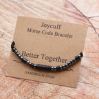 JoycuFF Gifts for Mom Daughter Nurse Bracelets for Women Unique Funny Silk Wrap Morse Code Bracelet Funny Inspirational Motivati