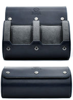2 Watch Case Travel Organizer - Mirage Watch Rolls for Men - Midnight Blue