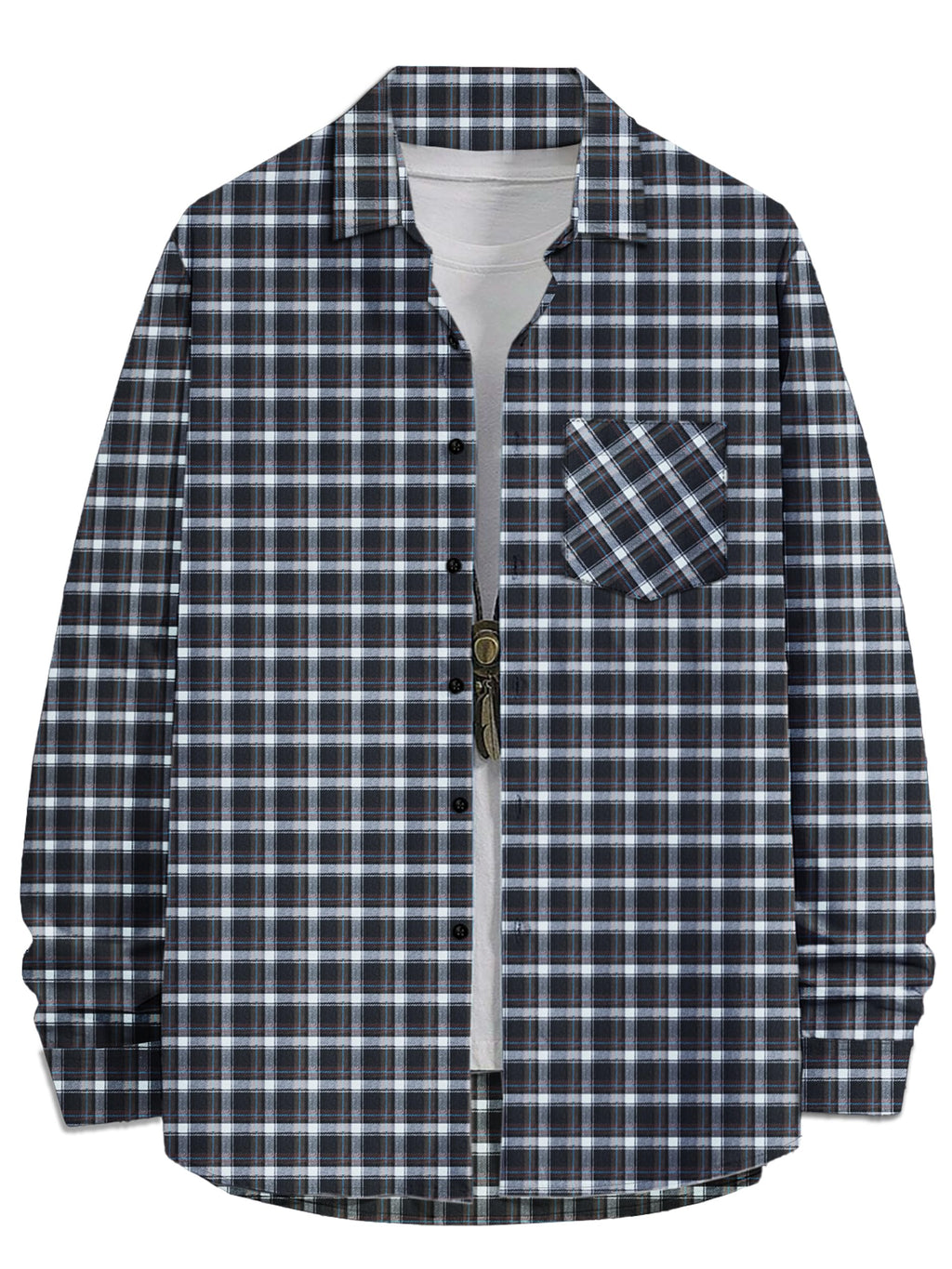 Noble Monk MenS Regular Long Sleeve Cotton Check Shirt | Casual Shirt With Spread Collar