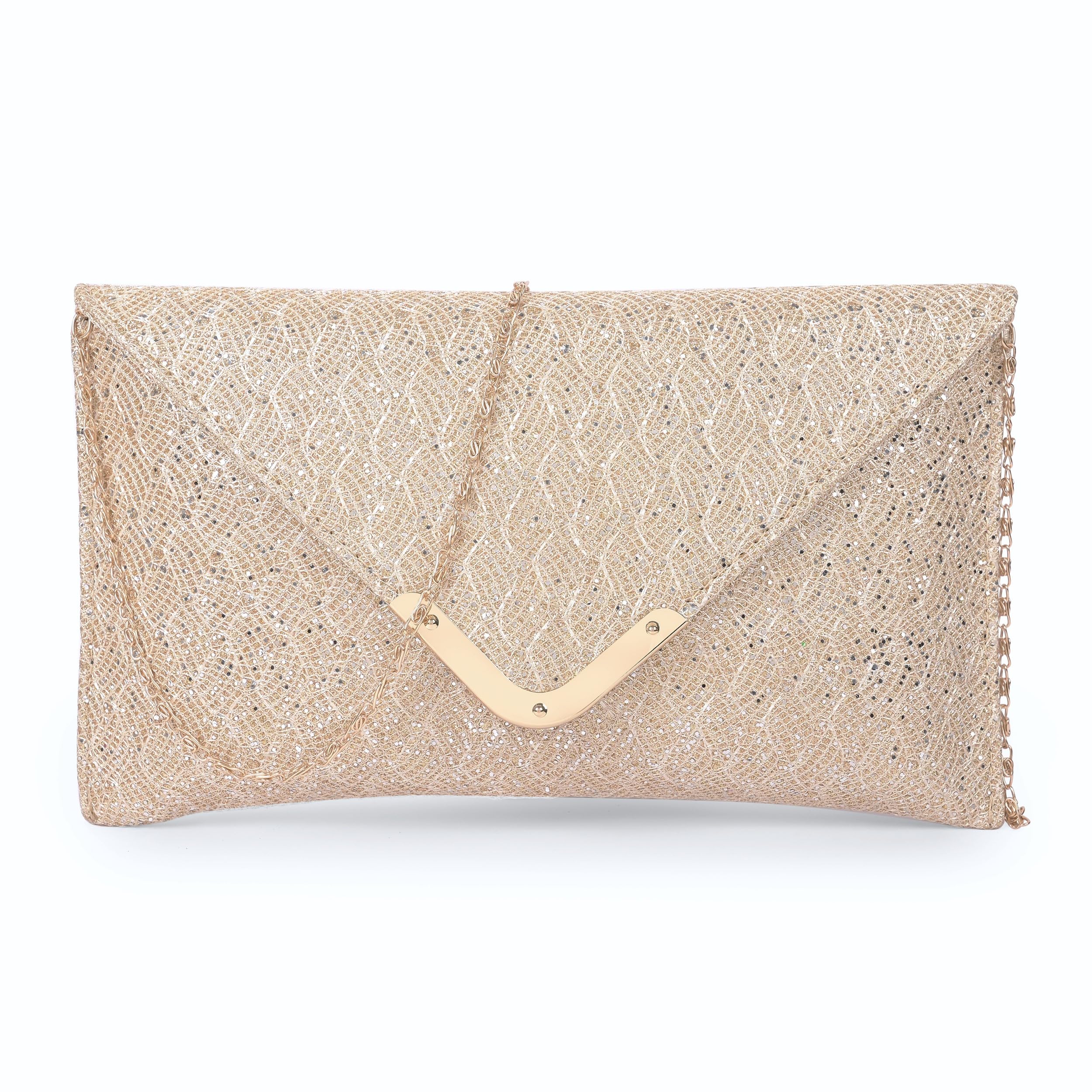 ADISA CL029 women clutch/sling bag (Gold)