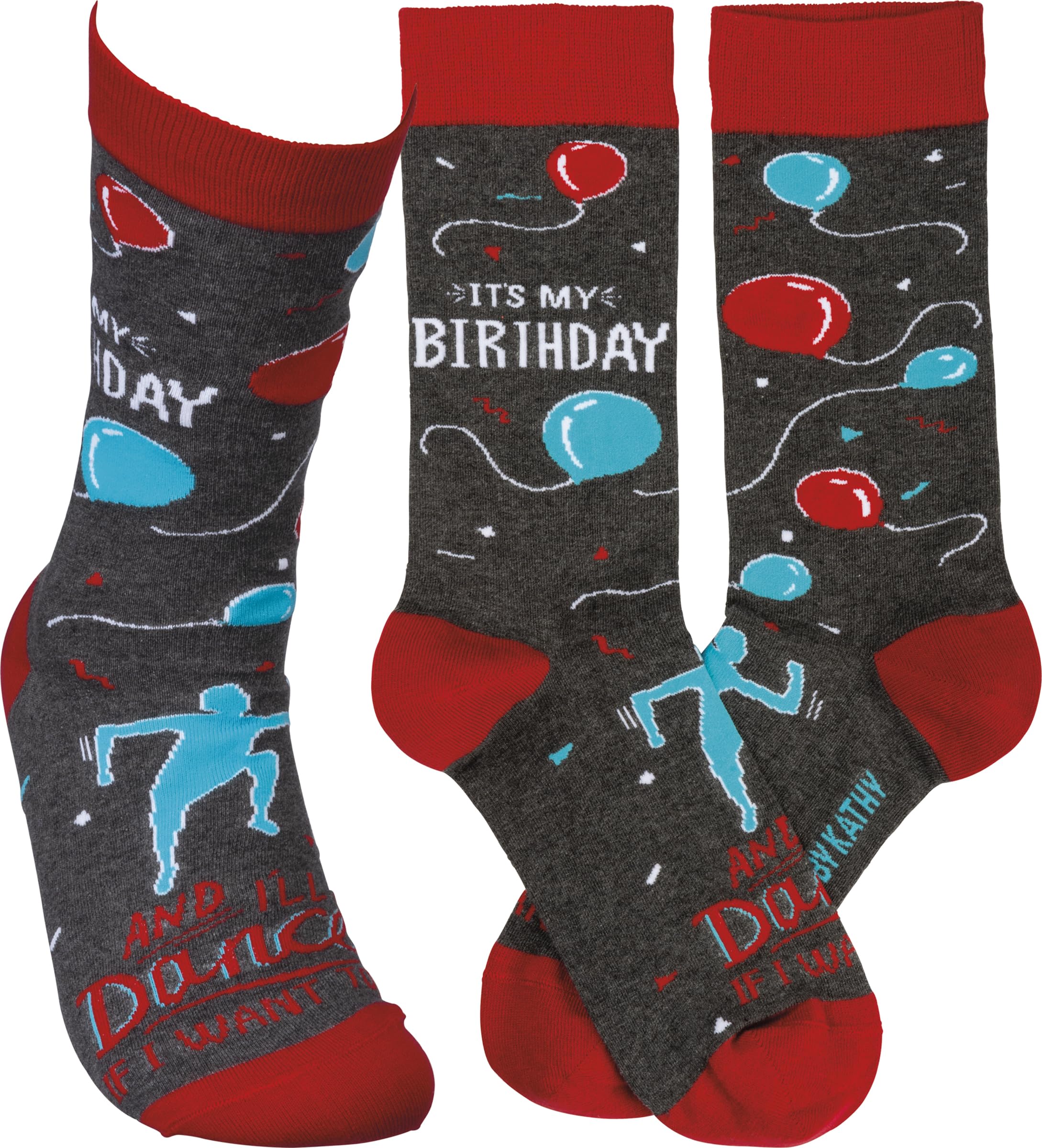 Primitives by Kathy Socks - It's My Birthday I'll dance if I want to, Unisex, One Size