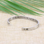 JoycuFF Birthday Gifts Inspirational Bracelets for Women Personalized Jewelry for Her Friendship Engraved Mantra Stainless Steel