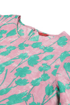 W For Woman Light Purple Floral Print Straight Kurta