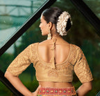 Pujia Mills WomenS Readymade Blouse Embroidery Multi Coding Maggam Work Sequence Work Indian Ethnic Designer Stitched Readymade
