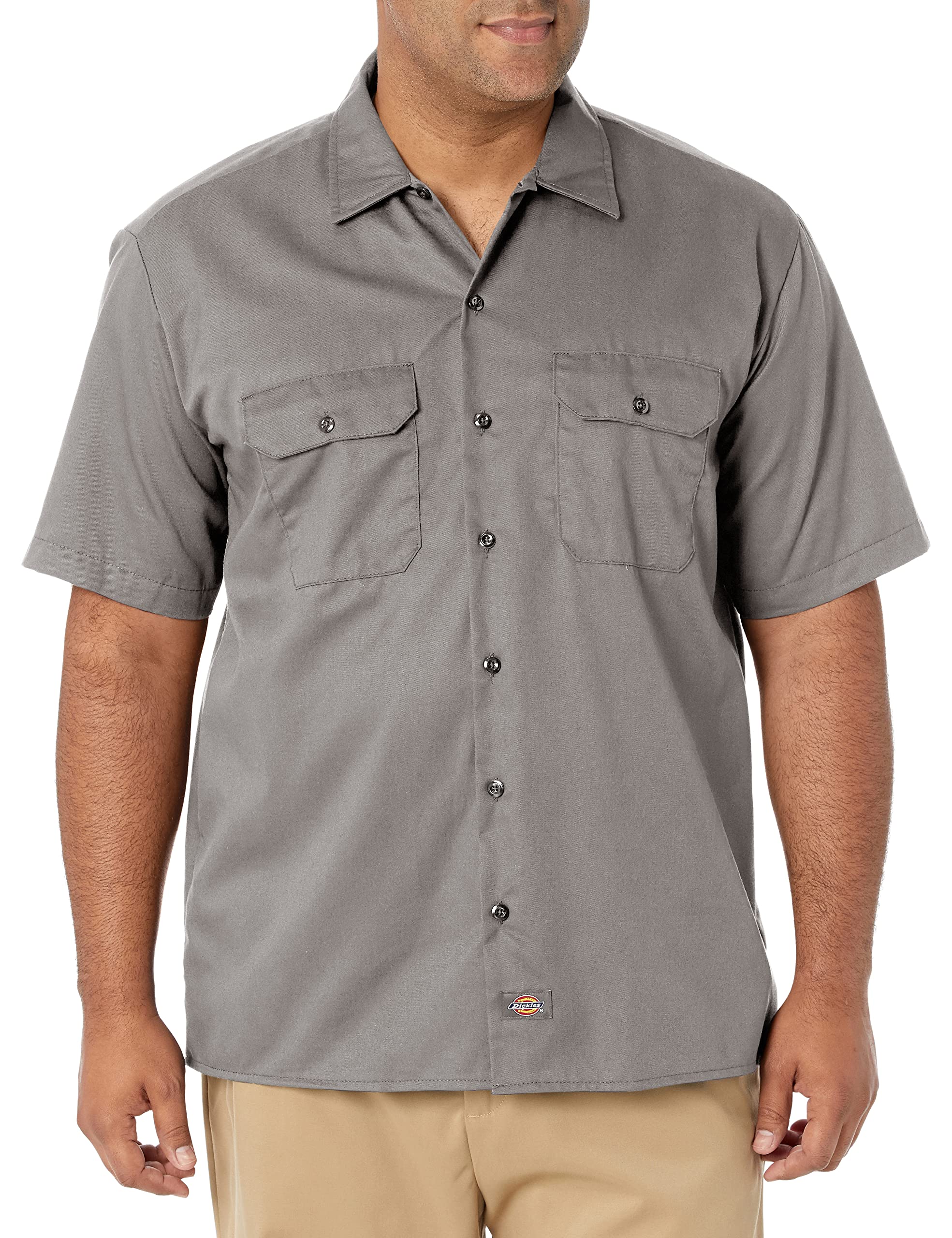 Unisex Short-Sleeve Work Shirt - BLAcK - S(D0102H7MFY8)